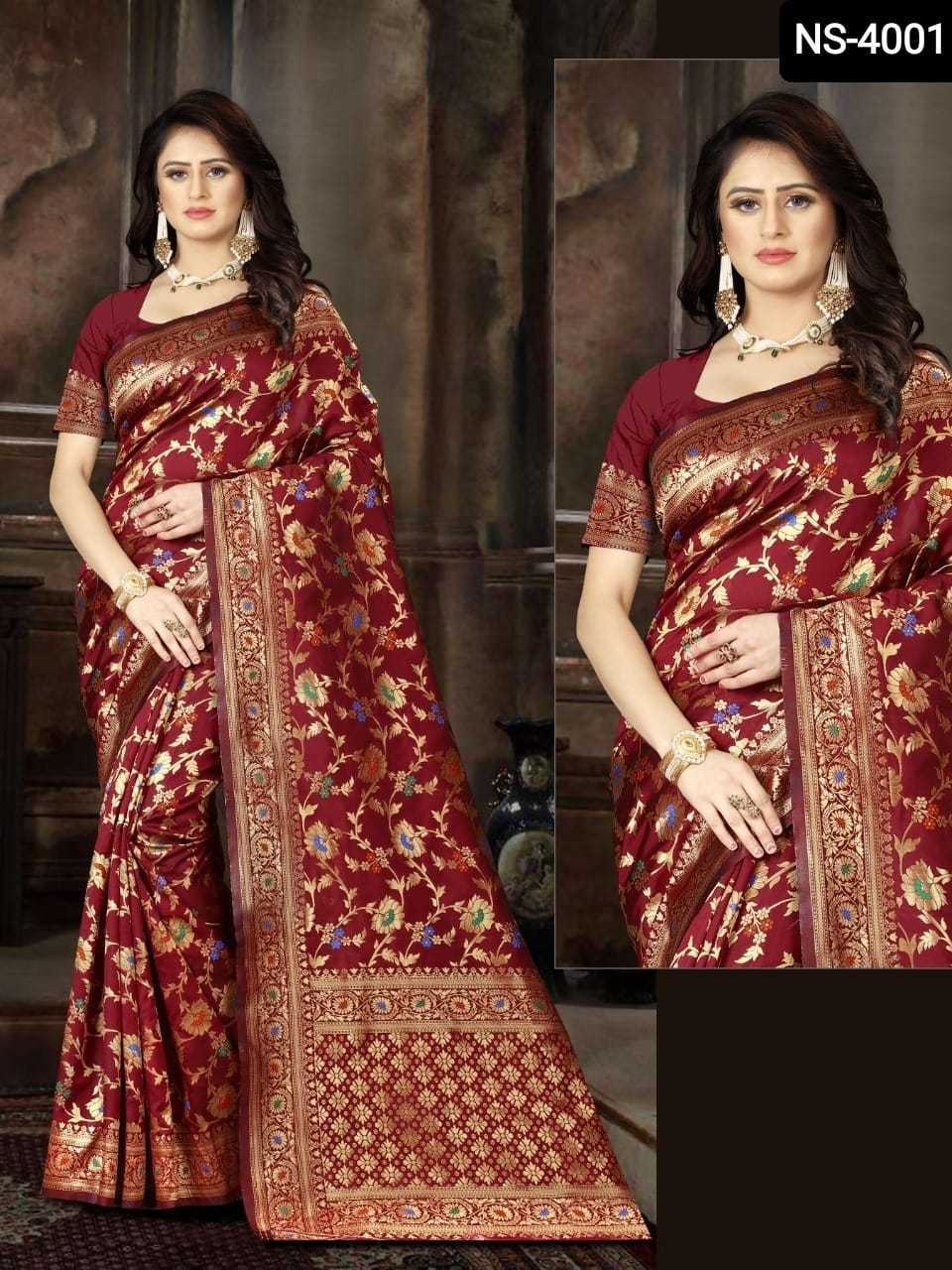 Zari weaving work banarasi silk new design of kanjivaram silk saree for ladies party wear fancy silk saree with low price