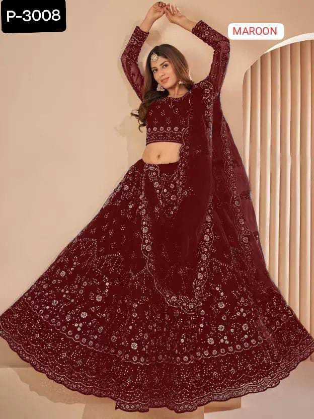 New Designer Women Wear Heavy Embroidery and Sequence Work chain Design Net Material Lehenga Choli for women Wedding Wear