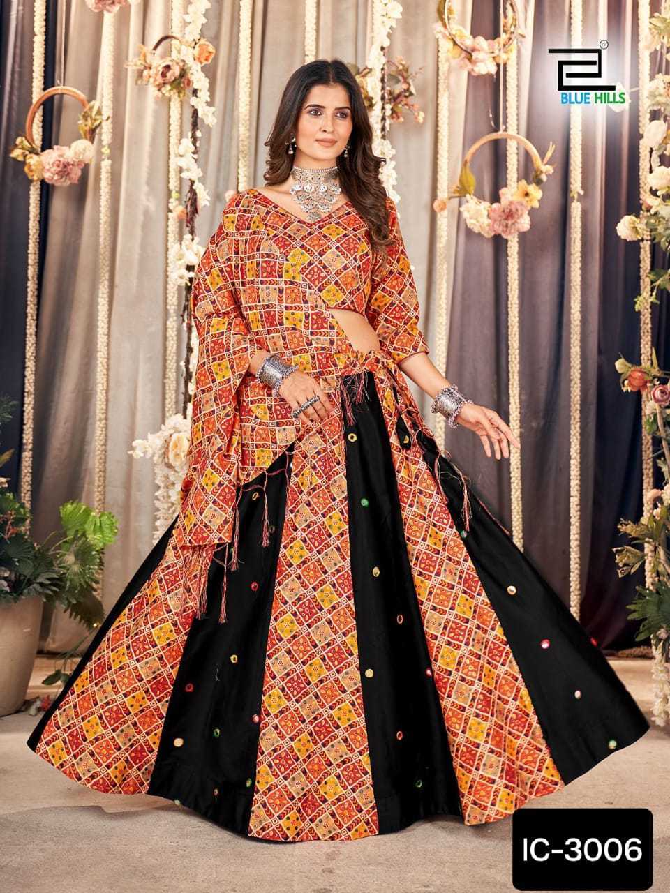 Indian Pakistani Festival Wear Cotton Lehenga choli with Printed Work Foil Mirror Work and Ready Made Lehenga Choli for Wome