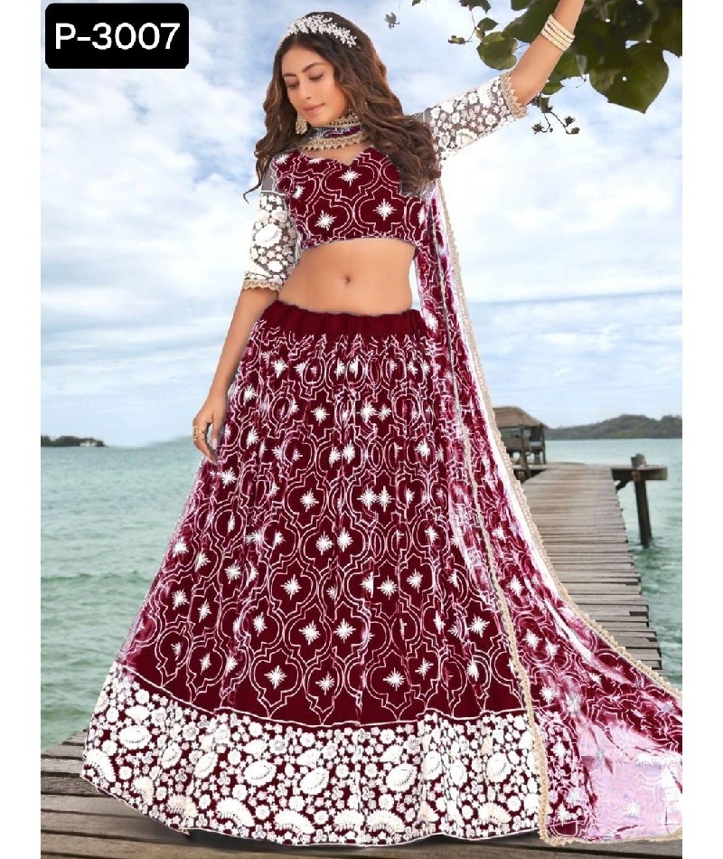 Bollywood Style Designer Wedding and Festival Wear Georgette Lehenga choli with Fancy Dupatta with Embroidery and Sequence Work