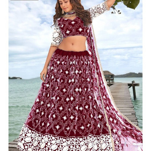 Bollywood Style Designer Wedding and Festival Wear Georgette Lehenga choli with Fancy Dupatta with Embroidery and Sequence Work