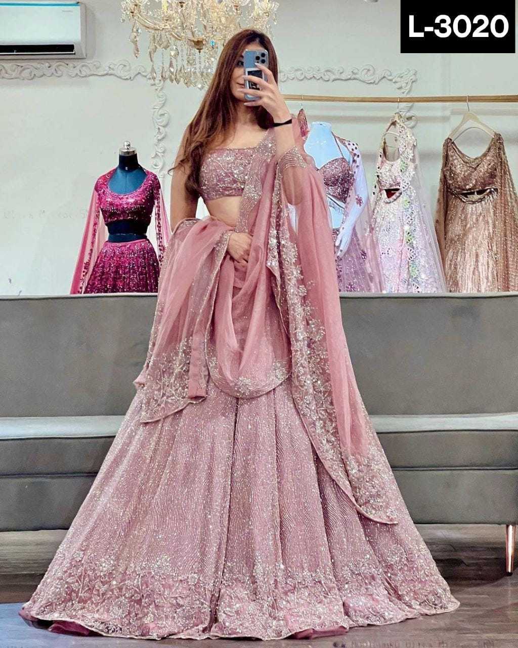 New Arrival Georgette Embellished with Beautiful Shimmer Dori Work Work Lehenga choli with Organza Dupatta for Women Wear Choli