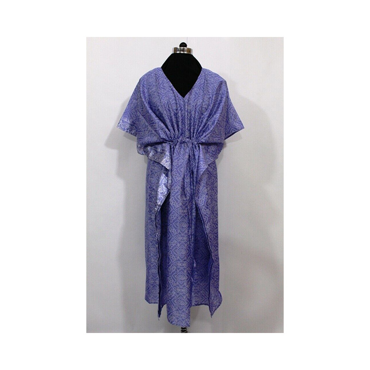 Vintage Style Viscose Silk 3/4th Sleeves Summer Kimono and Robes Long Kimono for Women Bohemian Night Robe at Wholesale Price