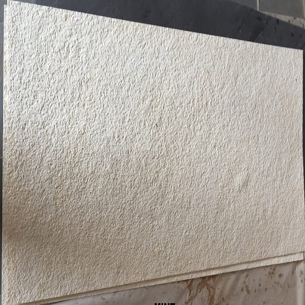 Natural Stone Veneer Ultra Thin 2mm  Flexible Mint White Sand Stone Veneer Sheet for Wall Panel 4X2 & 4X8 Ft