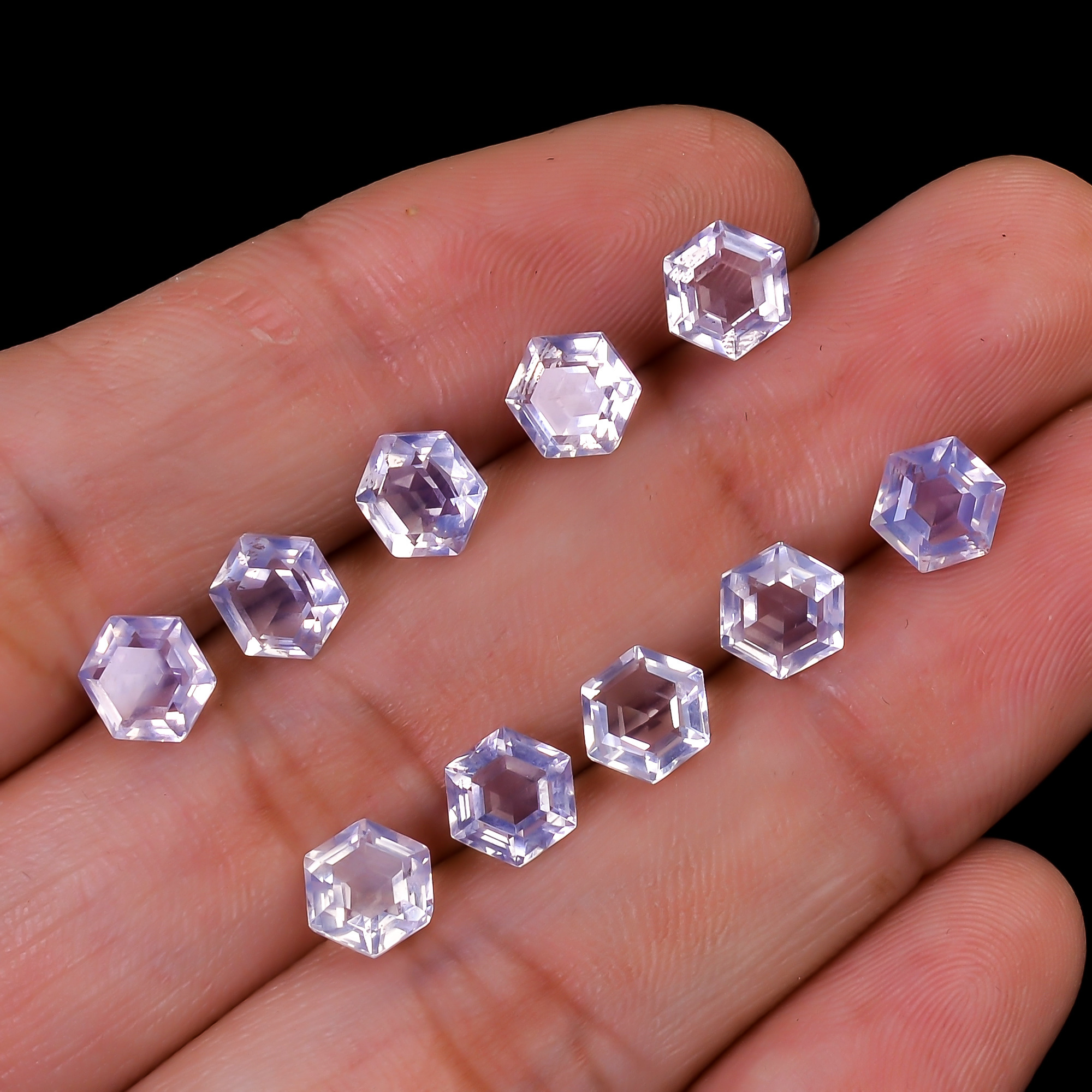 Natural Lavender Quartz Hexagon Step Cut Loose Gemstone For Jewelry Hexagon Cut Faceted Stone Wholesale Price