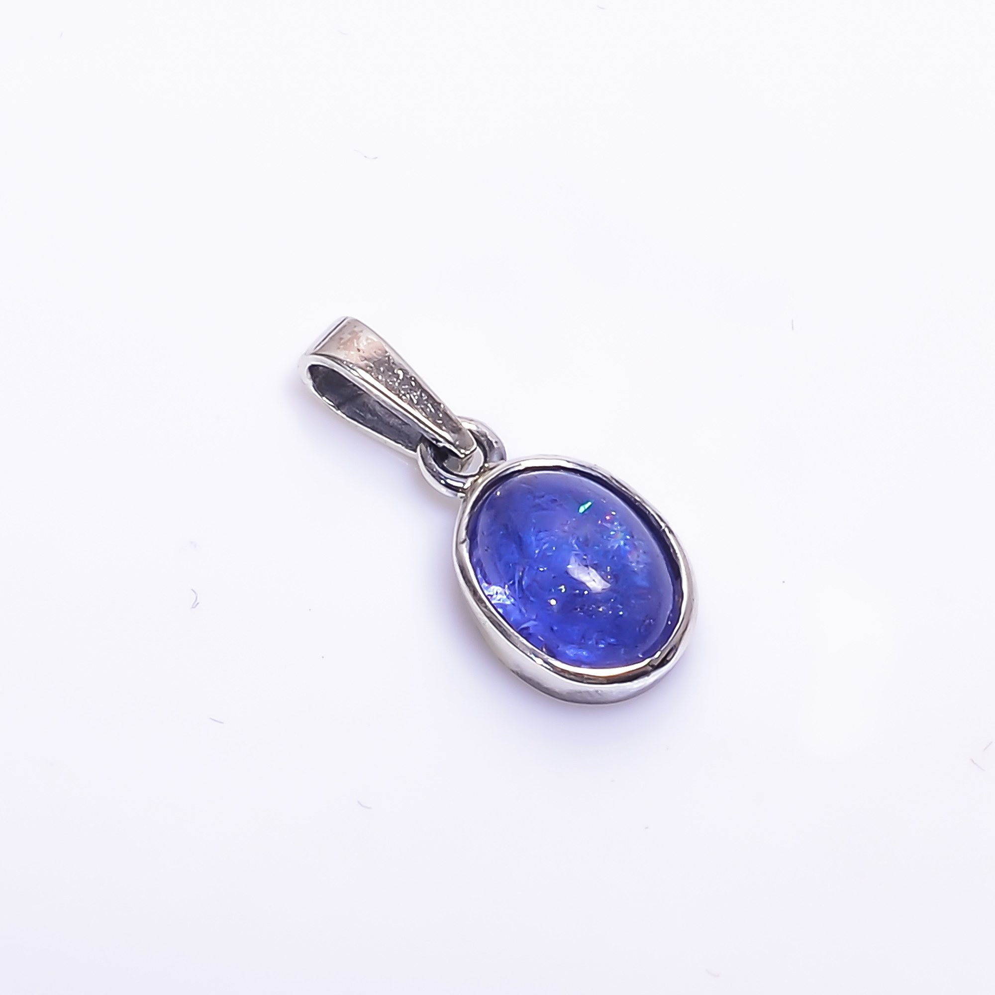 Natural Tanzanite Pendant Necklace 925 Sterling Silver Jewelry Tanzanite Necklace Wedding Gift