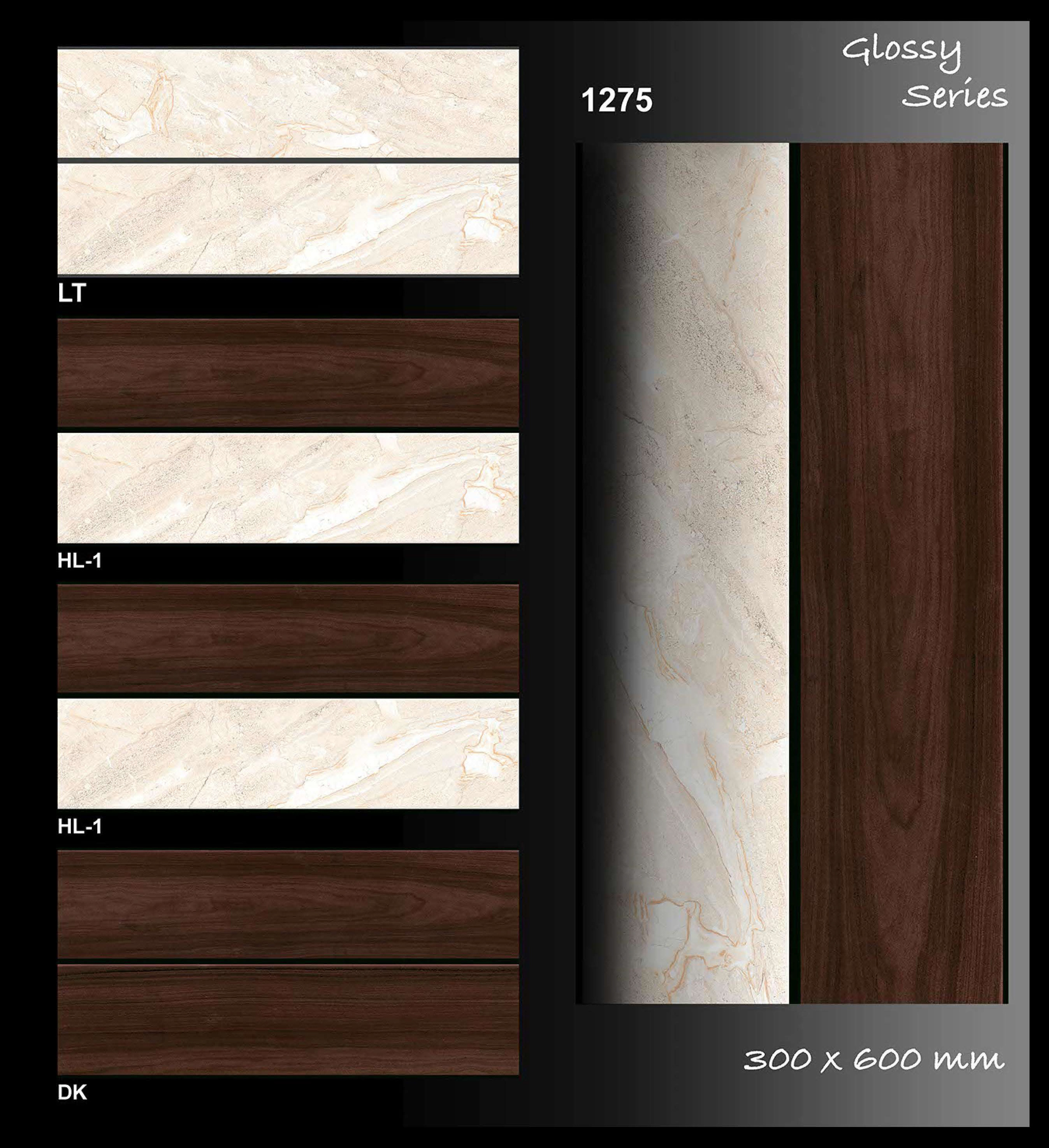 300x600mm Exterior Wall Tile Glossy 600X300 Cinder Glazed Outdoor Porcelain Wall Tile And Porcelain Tile