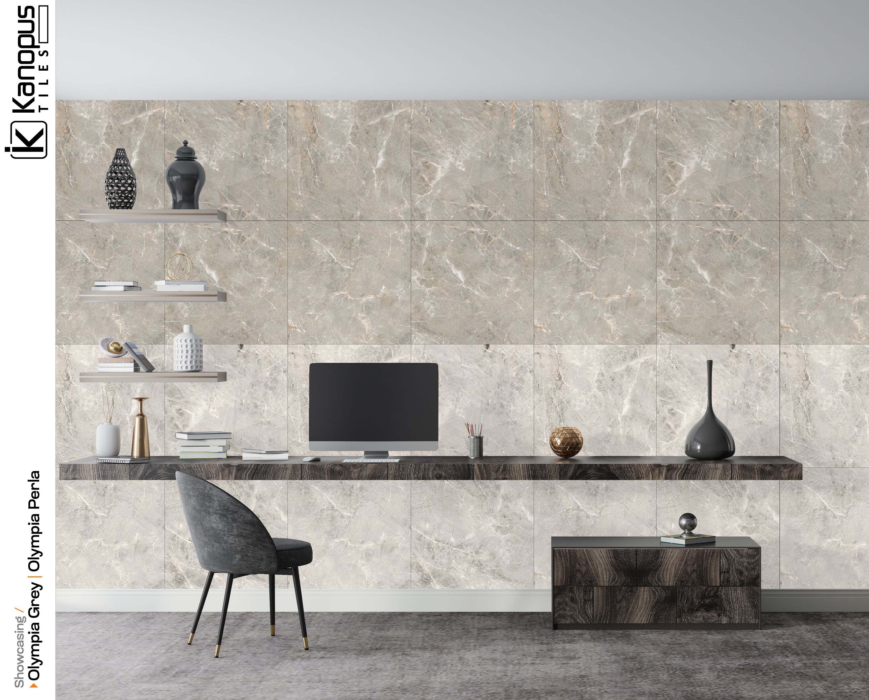 Limited Edition of 80 x 80 CM Polished Glazed Porcelain Tiles Magnetic Smooth Surface for Living Room And Lobby