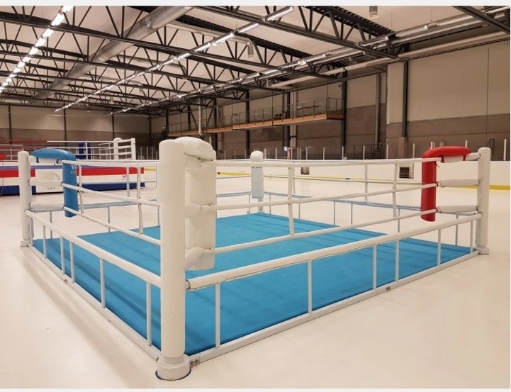 manufacture High Quality  Boxing Ring Used Inflatable Boxing Ring for Sale Red White Blue GREAT Steel key