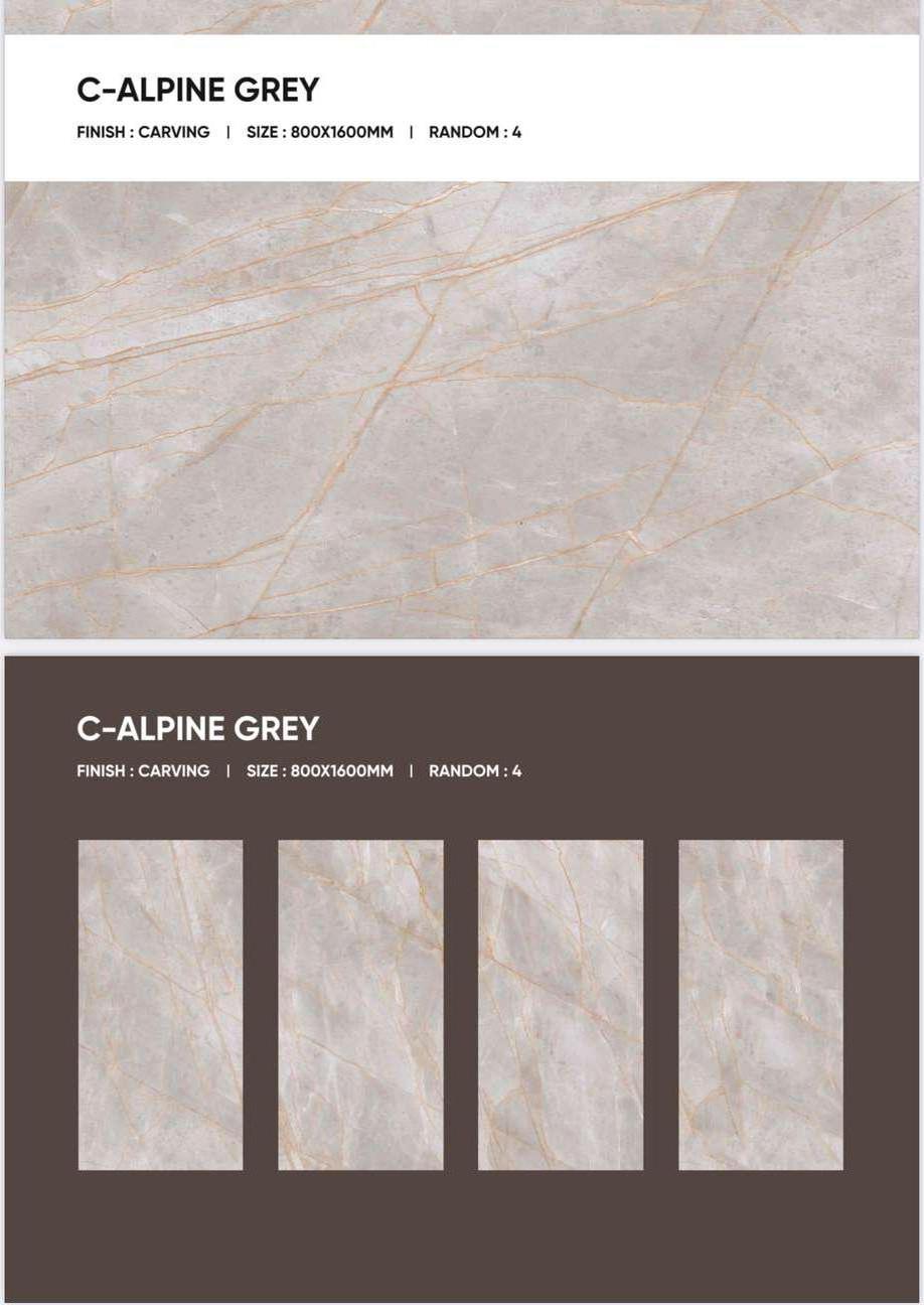 Wholesale Factory Supply 800X1600mm C Alpine Grey Floor Tiles for Home and Office Decoration at Bulk Price