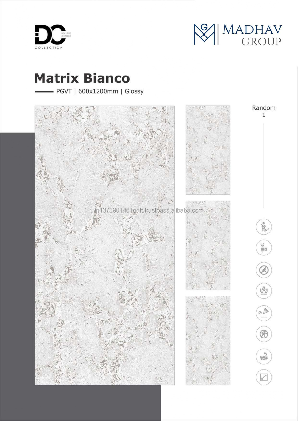 Best Selling Outdoor Indoor Ceramic Matrix Bianco 3D Exterior Ceramic Tiles with Glossy Finish for Home Decoration