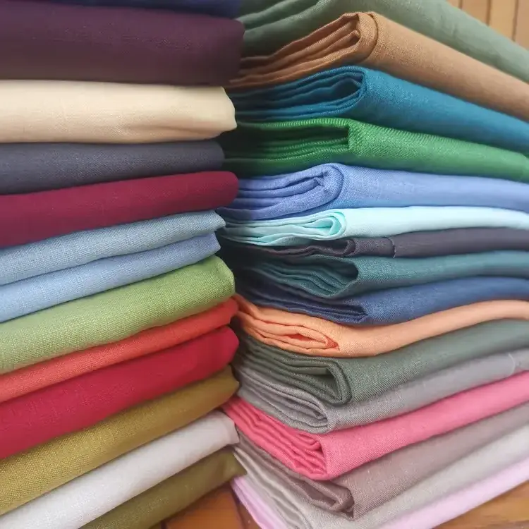 Eco-friendly Pure Linen Fabric For Dress Linen Shirting Fabric Wholesale Price Per Meter French 100% Linen Fabric For Clothing