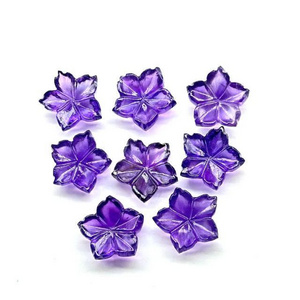 Natural Amethyst Flower Shape Carving Gemstone Beads Wholesale Best Quality Collection Luxury Beautiful Wholesale Price