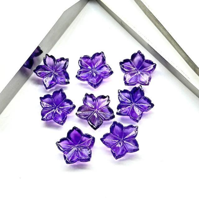 Natural Amethyst Flower Shape Carving Gemstone Beads Wholesale Best Quality Collection Luxury Beautiful Wholesale Price