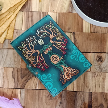 Blank Spell Book Of Shadows Journal With Lock Vintage Handmade Leather Diary Embossed Prayer Pagan Antique Witchcraft Supplies