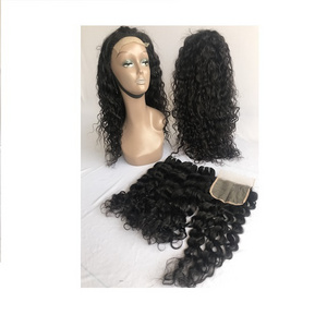 100% Wholesale Cambodian Natural Curly Wig 300% High Density Virgin Cuticle Aligned Hair Transparent Lace 4x4 Closure Hair Wig's