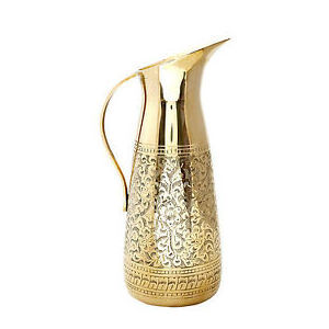 Hot Selling  Brass water jugs Premium Honeycomb Diamond Cut Ayurvedic Copper Vessel Gift Pack Pure brass Water Sport Bottle