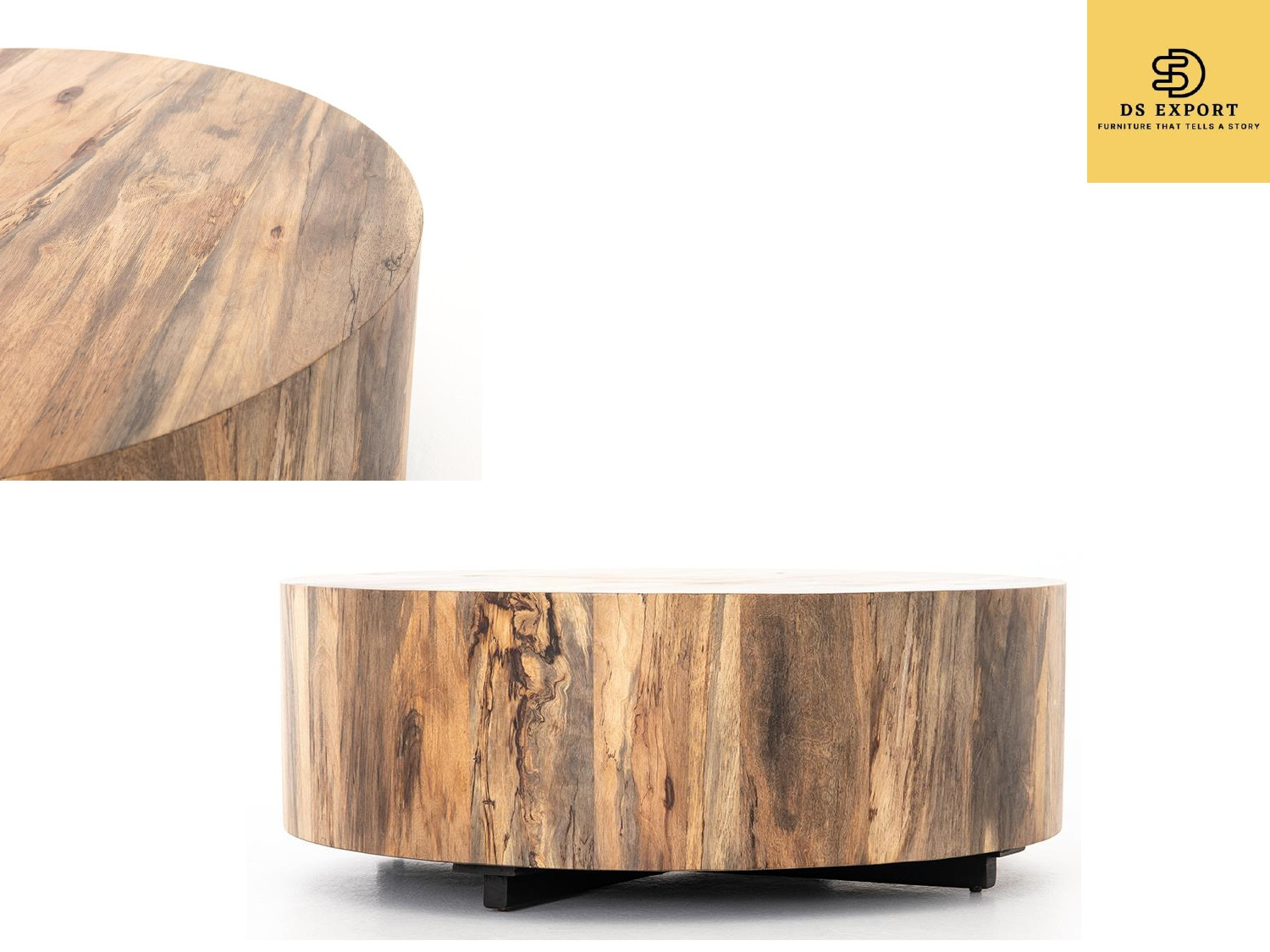 High Quality Solid Mango Wood Round Shape Coffee Table For Living Room Furniture Use Handmade Bulk Product