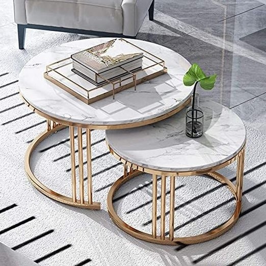 Highest Selling Classy Style Mirror Table Round Coffee Table Rose Gold In Color Metal Copper Wire Stand For Home And Hotel Rooms