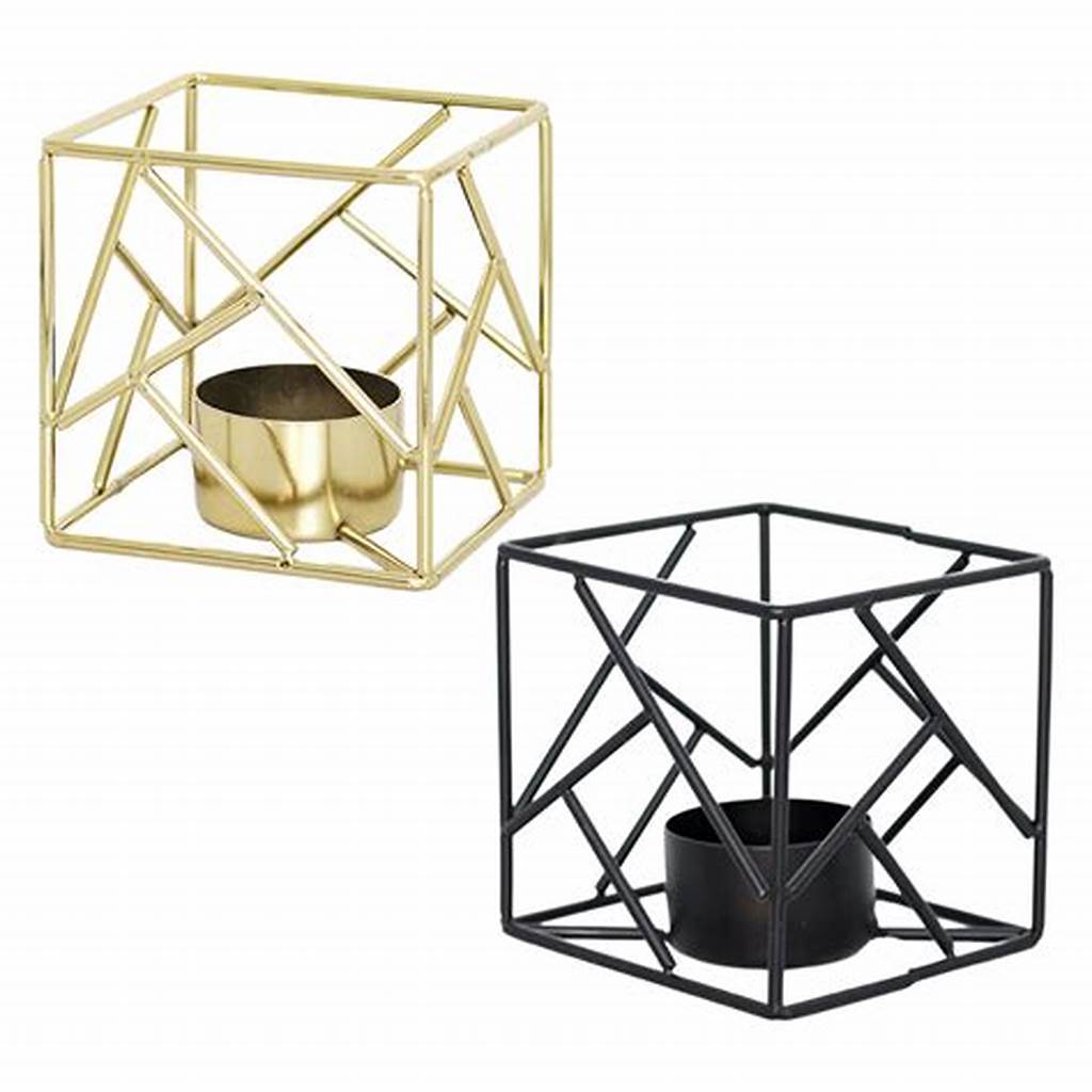 Compassion Collection Classic Design Set Of 3 Metal Iron Wire Frame Under Tea Light Candle Stand 3 Color For Home Table Decor