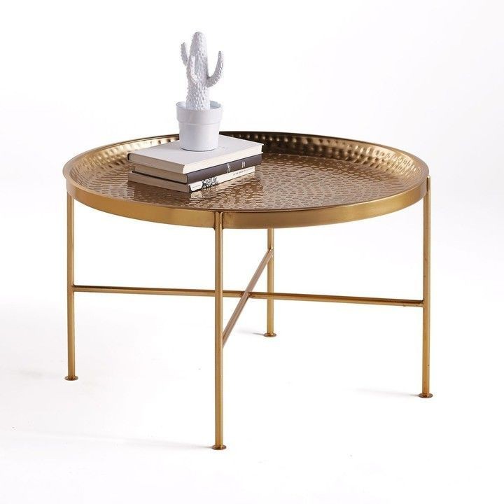 Highest Selling Classy Style Mirror Table Round Coffee Table Rose Gold In Color Metal Copper Wire Stand For Home And Hotel Rooms