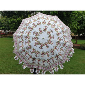 Embroidered Indian Vintage Decorative Umbrella Sun Parasol Wedding Birthday Party Decoration Patchwork Umbrella