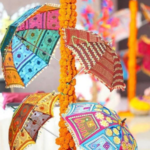 200 Pack Wedding Decor Umbrella Boho Vintage Parasol Bohemian Patchwork Umbrella Decorative Sun Protect Umbrella For Women's