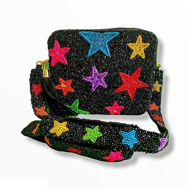 LATEST FASHION DESIGNER BEADED BOX SLING BAG FOR  WOMEN