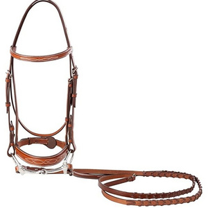 Horse Leather Huntley Equestrian Fancy Stitched Sedgwick Leather English Bridle and Reins wholesale premium leather high quality