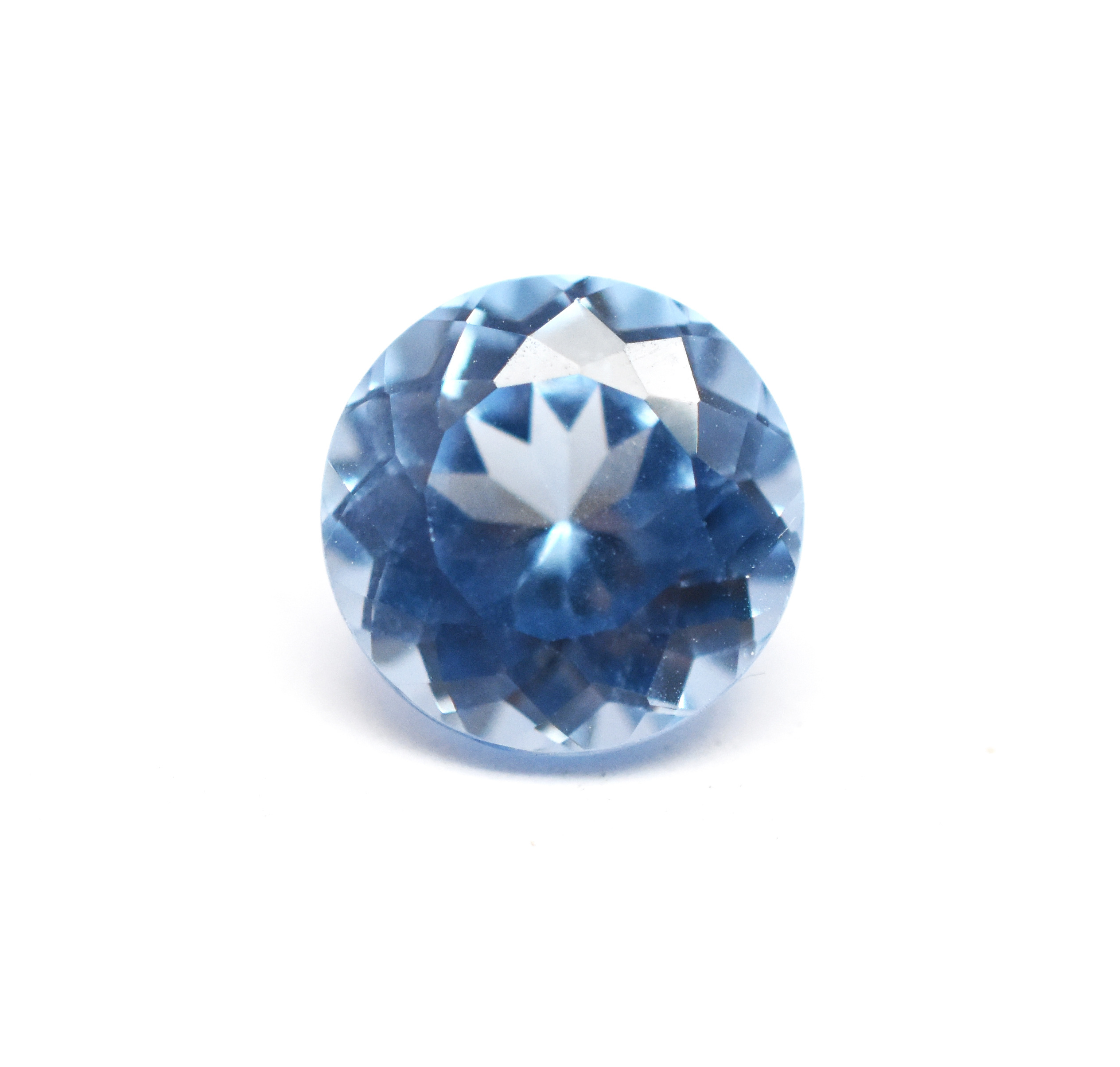 Lab Grown Blue Spinal Diamond Cut Gemstone 7 mm 8 mm 9 mm 10 mm 12 mm 14 mm 16 mm Calibrated Round Loose Gemstone For Jewelry