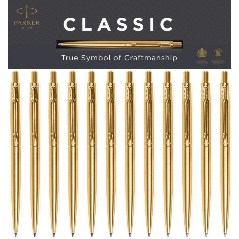 Luxury High Quality Stainless Steel Parker Jotter Classic Gold Ballpoint Pens Promotional Gift Custom Logo Click Ballpen