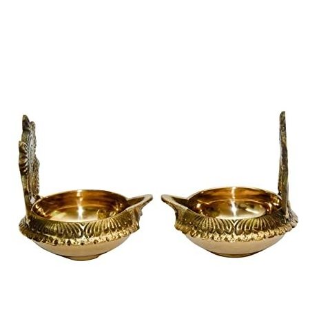 brass diya for puja temple decoration and shape pillar diya stand oil lamp for home mandir pooja articles decor