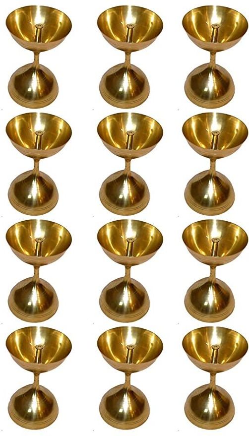 brass diya for puja temple decoration and shape pillar diya stand oil lamp for home mandir pooja articles dec