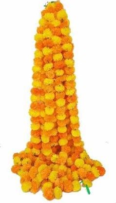 Artificial Mogra Gajra with Yellow Marigold Wedding and Festival Decoration Made by Indian Manufacturer For Wedding Favors