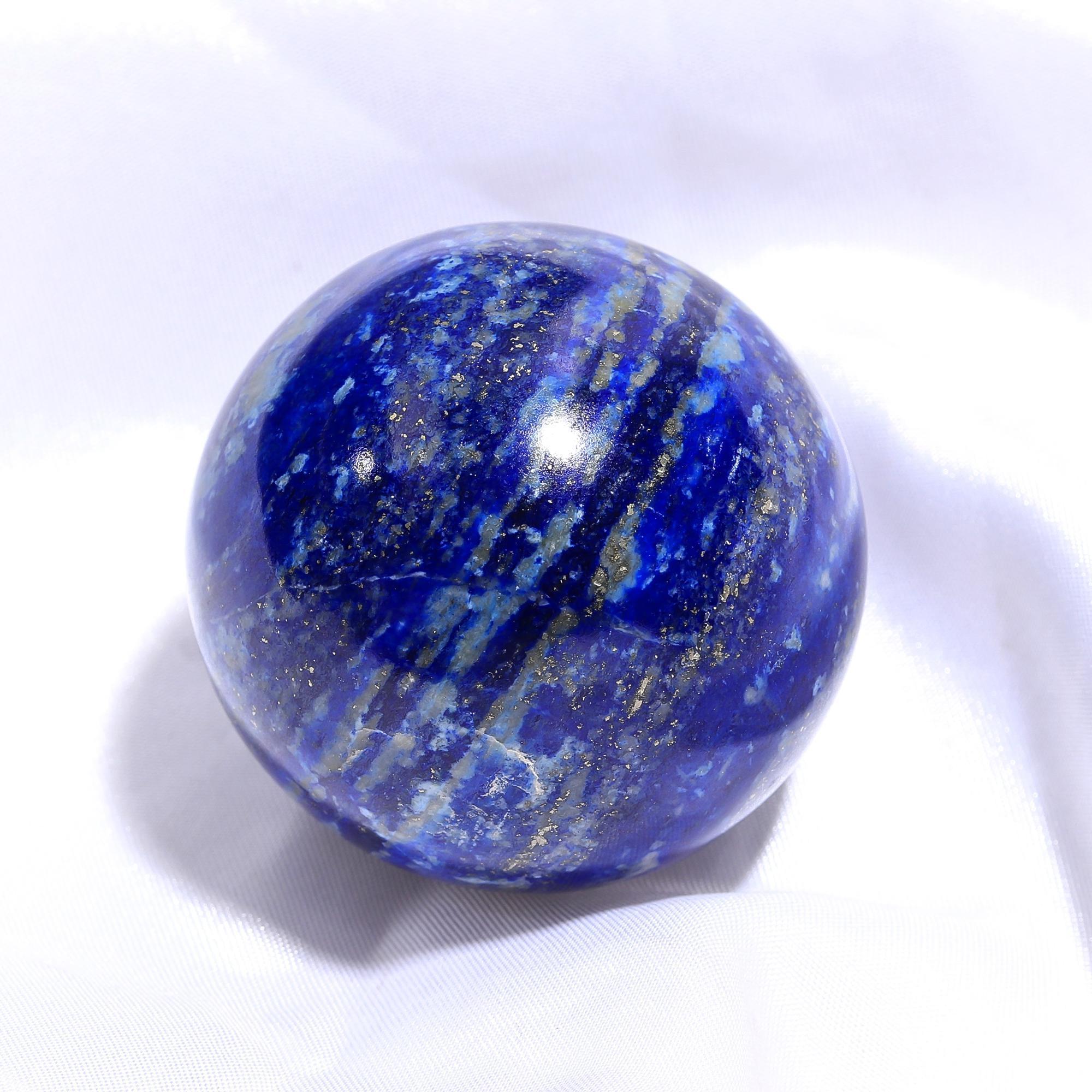 Blue Lapis Lazuli Round Ball Shape Gemstone Crystal Healing Sphere Lapis Sphere For Home Decor Or Making Jewelry Metaphysical