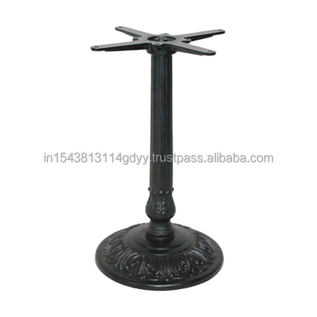 ROUND INDUSTRIAL CRANK TABLE BASE AND TOP FOR DINING TABLE ADJUSTABLE TO BAR TABLE HEIGHT 76 CMS TO 106 CMS