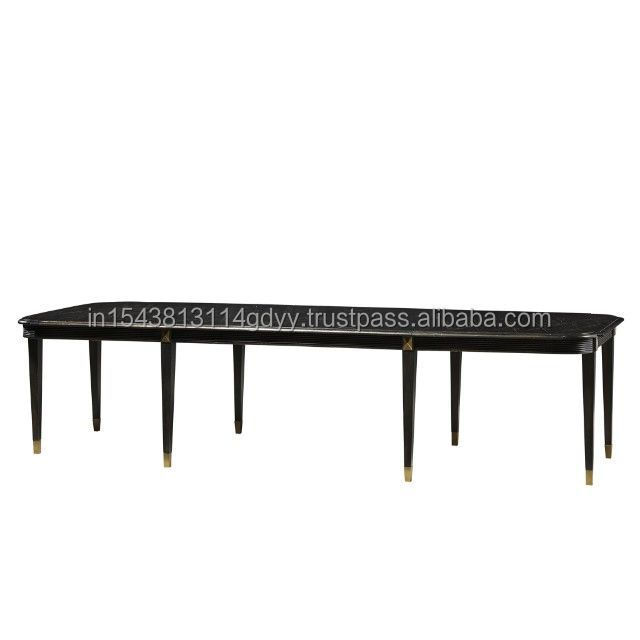 Luxury Italian Design black ceramic type Wooden dining table set for home office table and chair