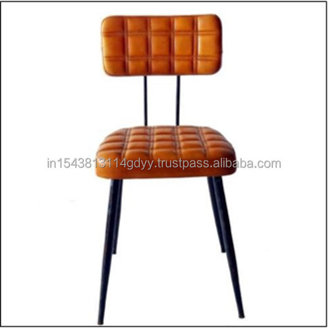 Modern Design Wood Chair Furniture Indoor Restaurant Stackable Leather Chair Original Design Leather & Iron Industrial Chair