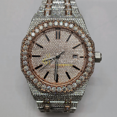 VVS Moissanite Watch Pass Diamond Tester Mechanical GIA Certified 925 Silver Gold Plated Iced Out Luxury Fine Jewelry