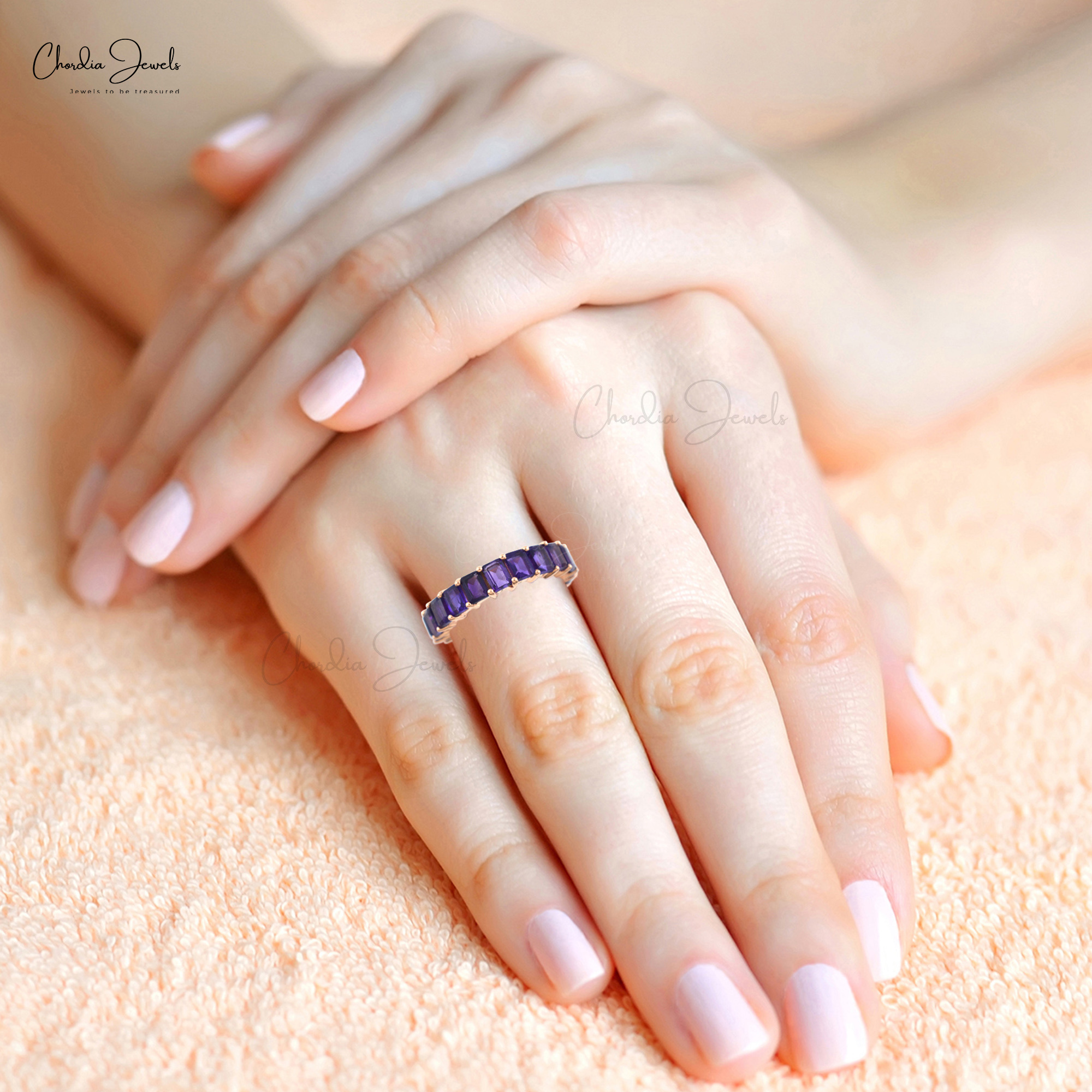 Trendy Fashion Micron Plated At Offer Price 925 Sterling Silver Natural Amethyst Gemstone Ring For Women High Finish Jewelry