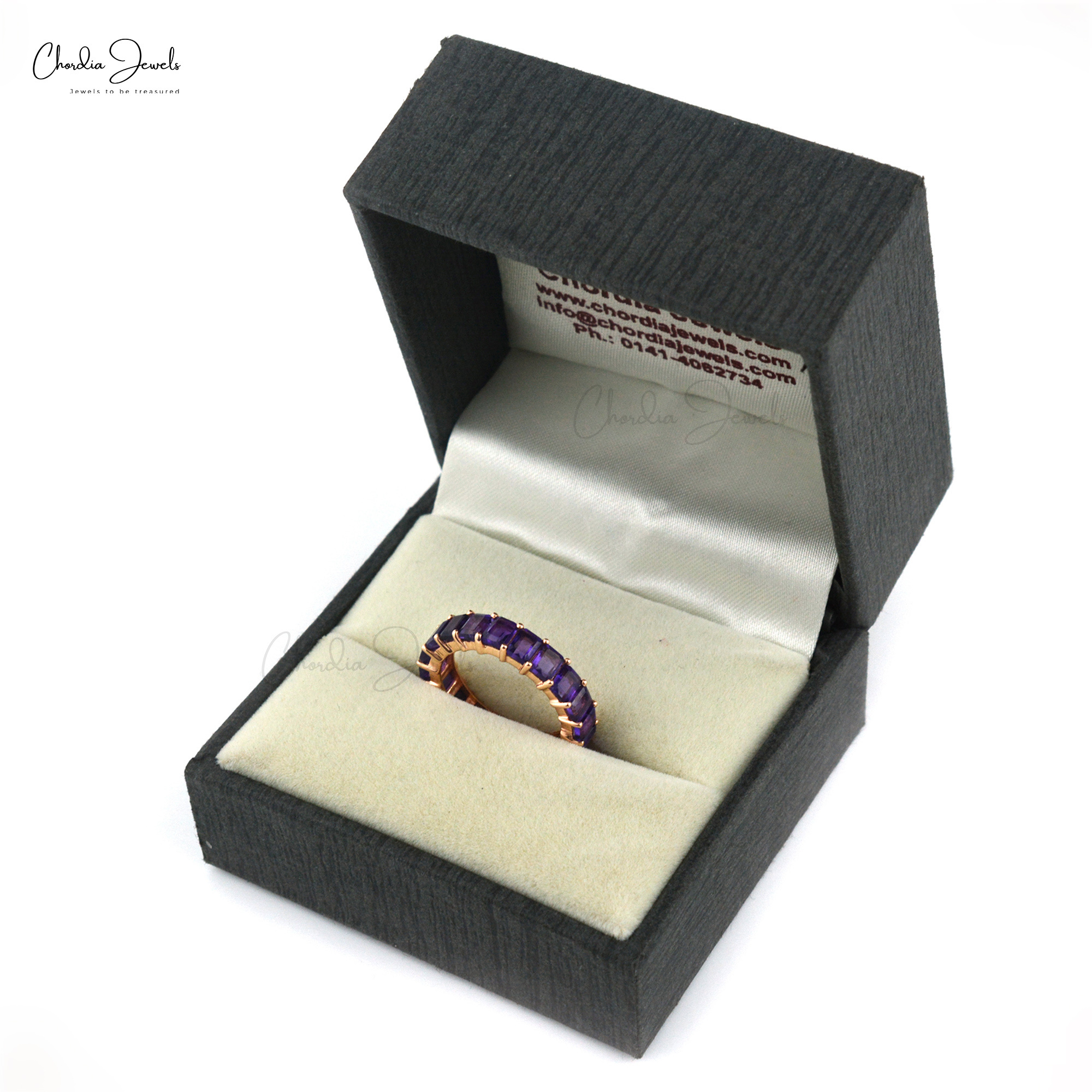 Trendy Fashion Micron Plated At Offer Price 925 Sterling Silver Natural Amethyst Gemstone Ring For Women High Finish Jewelry