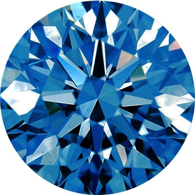 Lab Grown Round Brilliant Cut Blue Diamond Fancy Color IGI Certified Polished Diamond CVD and HPHT Lab Created Diamond