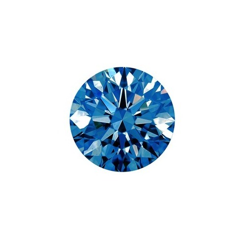 Lab Grown Round Brilliant Cut Blue Diamond Fancy Color IGI Certified Polished Diamond CVD and HPHT Lab Created Diamond