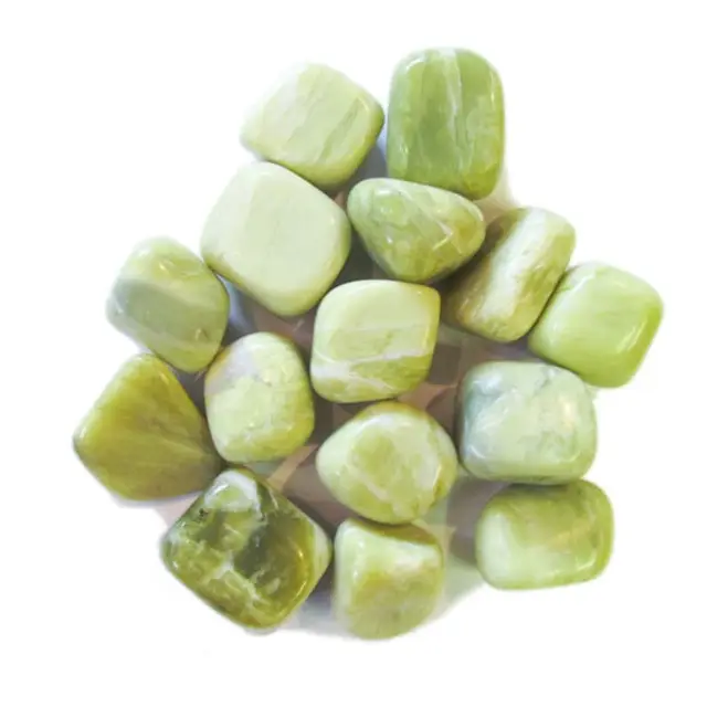 Wholesale Green Serpentine Tumble Stones Gemstone Bulk Healing Serpentine Crystal Tumbled Stones For Meditation And Decoration