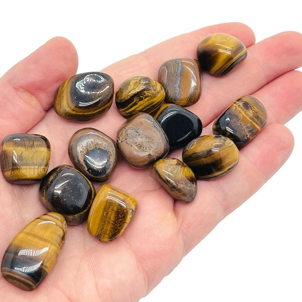 High Quality Yellow Tiger Eye Crystal Tumble Stones Polished Tiger Eye Healing Tumble Stones For Home And Garden Decoration