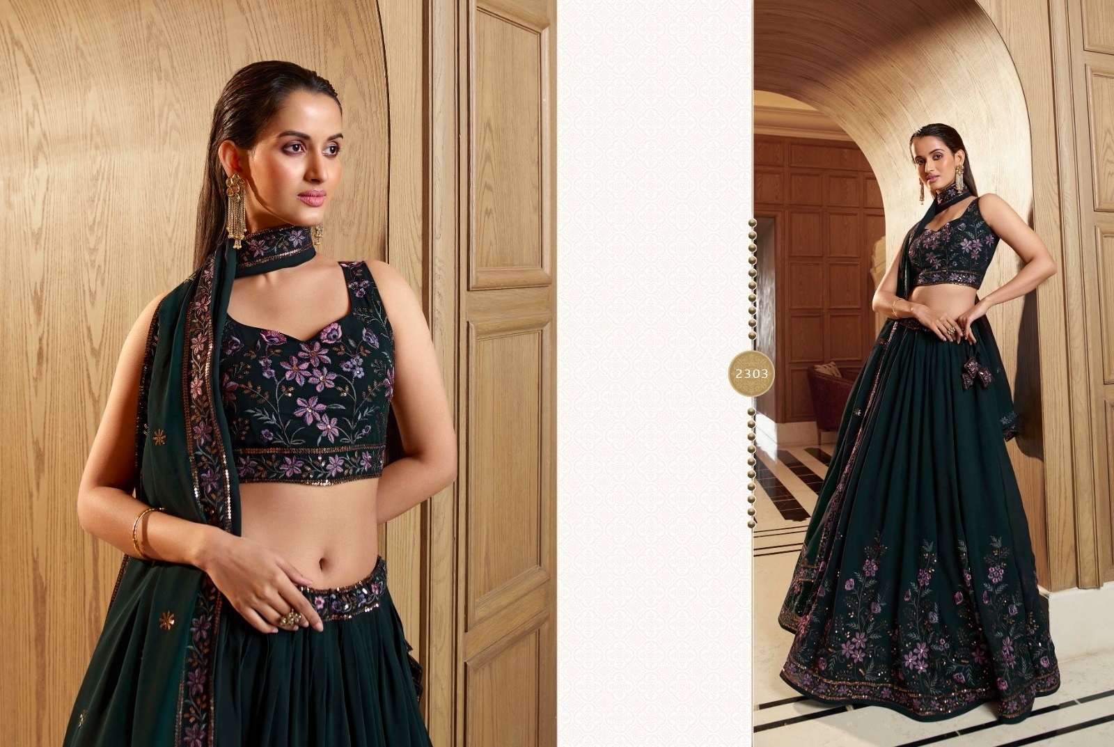 Latest Modern Designs Semi Stitched Lehenga Choli for Wedding Party and Festival Wear from Indian Supplier