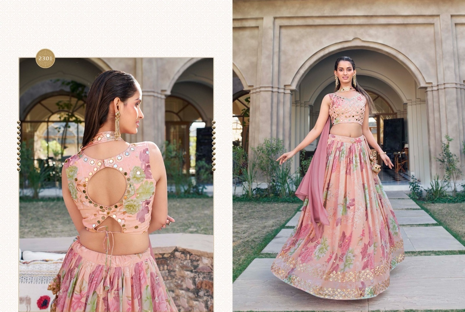 Latest Modern Designs Semi Stitched Lehenga Choli for Wedding Party and Festival Wear from Indian Supplier