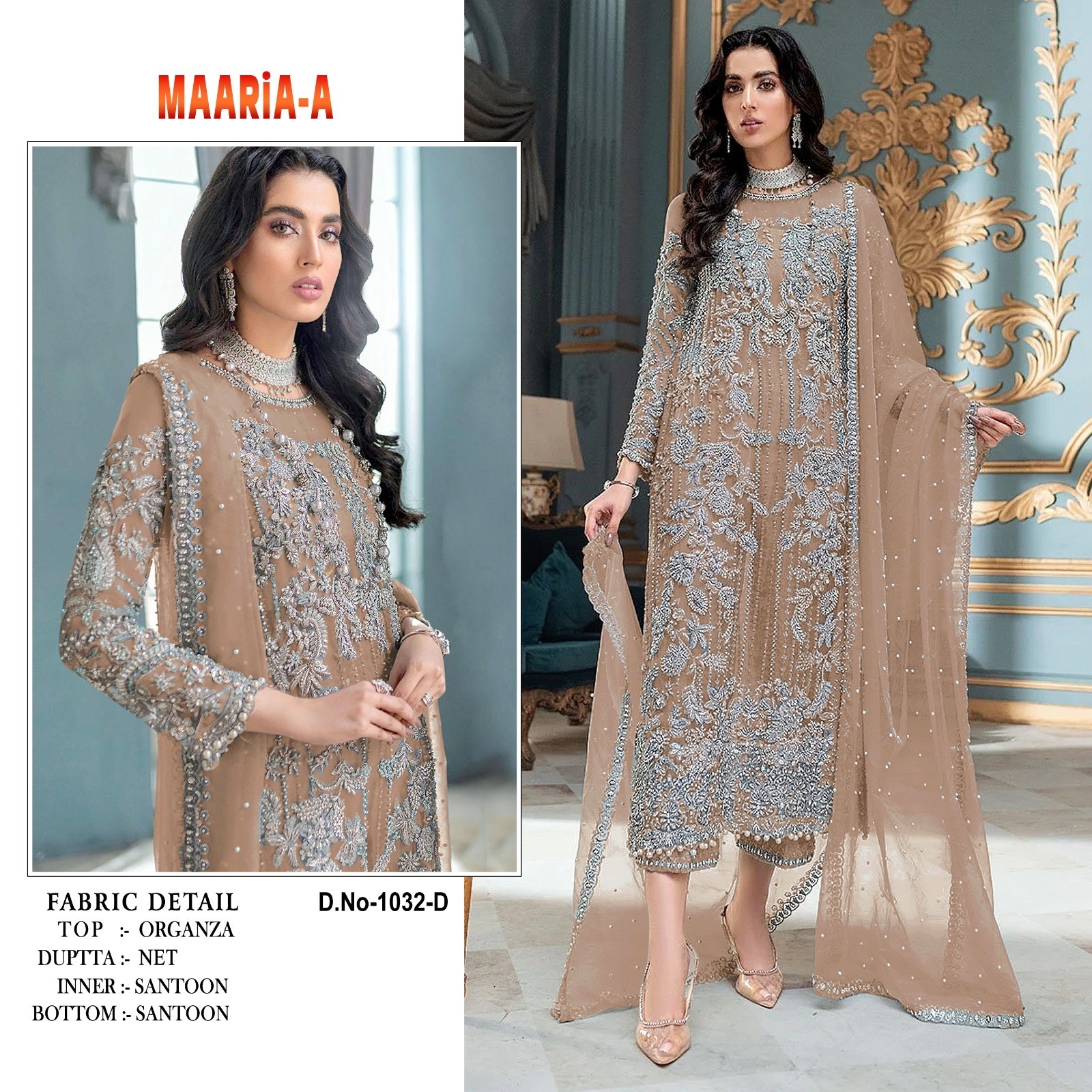 Standard Quality Heavy Organza With Embroidery Sequence Work Pakistani Suit for Party Wear Occasion from Indian Supplier