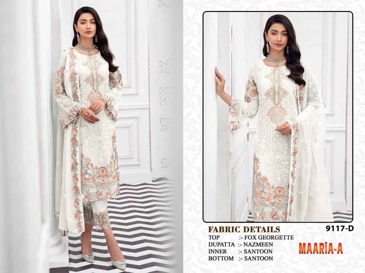 Traditional Designs Heavy Faux Georgette Pakistani Suit with Embroidery Work Salwar Kameez with Dupain for Bridal