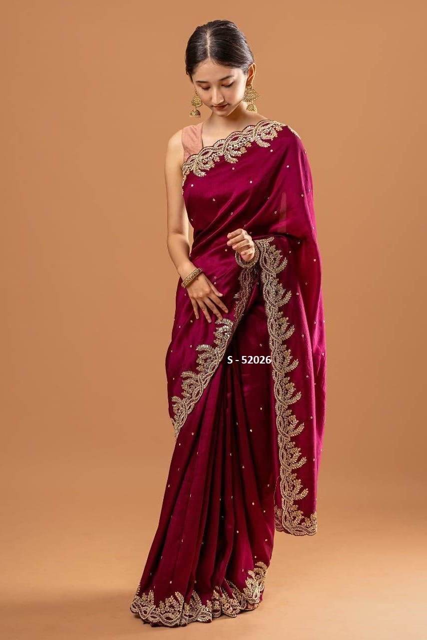 Hot Selling Wedding and Festival Wear Bridal Silk Saree from Indian Supplier Available at Wholesale Price